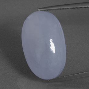 20.87 ct Blue Jadeite Gemstone, Jadeite Gem in Oval Cabochon Shape for Sale.