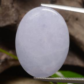 Gray Jadeite Gem - 22.7ct Oval Cabochon (ID: 382784)