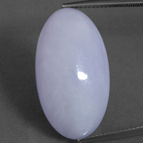 28.23 ct Blue Jadeite Gemstone, Jadeite Gem in Oval Cabochon Shape for Sale.