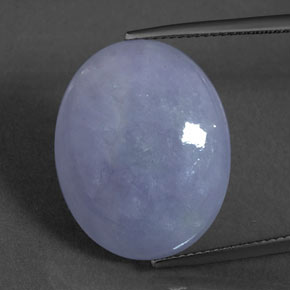 24.71 ct Blue Jadeite Gemstone, Jadeite Gem in Oval Cabochon Shape for Sale.