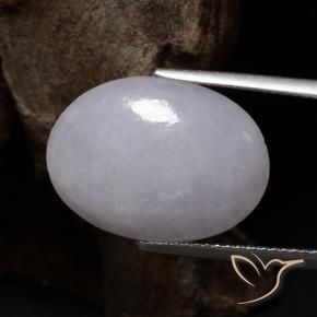 8.98 ct Gray Jadeite Stone, Natural Jadeite in Oval Cabochon Shape for Sale