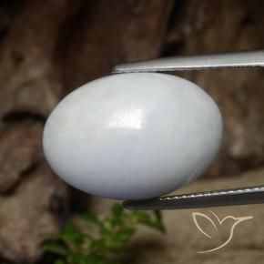 18.41 ct White Jadeite Stone, Natural Jadeite in Oval Cabochon Shape for Sale