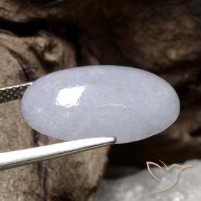 Jadeite Gemstone in 19.2 x 12.3 mm Size for Sale, Jadeite Stone in Gray Color