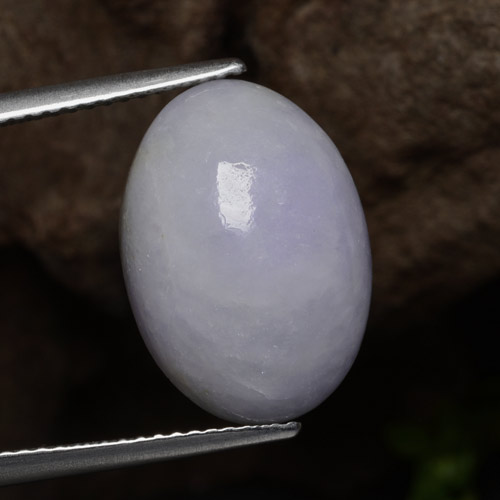 Light Iris Жадеит Камень - 11.5ct Овал Кабошон (ID: 382859)
