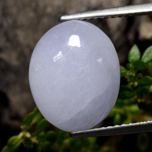 hellviolett Jade Edelstein - 6.7ct Oval Cabochon (ID: 382878)