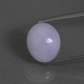 5.18 ct Blue Jadeite Gemstone, Jadeite Gem in Oval Cabochon Shape for Sale.