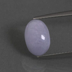2.33 ct Blue Jadeite Gemstone, Jadeite Gem in Oval Cabochon Shape for Sale.