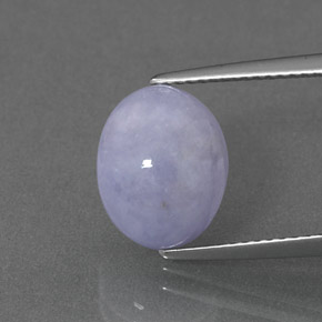 4.96 ct Blue Jadeite Gemstone, Jadeite Gem in Oval Cabochon Shape for Sale.