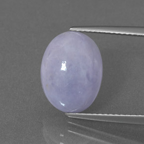 5.54 ct Blue Jadeite Gemstone, Jadeite Gem in Oval Cabochon Shape for Sale.