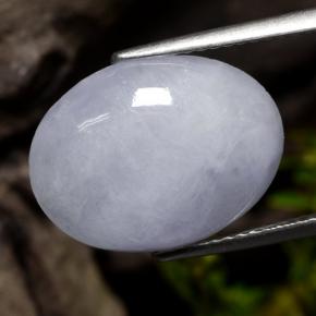 8.63 ct Violet Jadeite Stone, Natural Jadeite in Oval Cabochon Shape for Sale