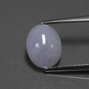 2.84 ct Blue Jadeite Gemstone, Jadeite Gem in Oval Cabochon Shape for Sale.
