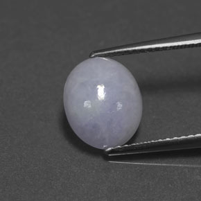 3.51 ct Blue Jadeite Gemstone, Jadeite Gem in Oval Cabochon Shape for Sale.