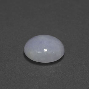 3.51 ct Blue Jadeite Stone, Natural Jadeite in Oval Cabochon Shape for Sale