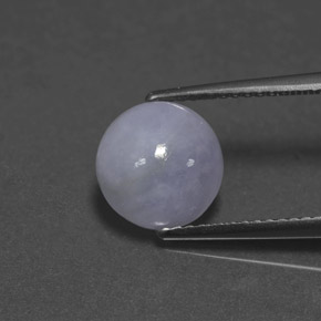 3.06 ct Blue Jadeite Gemstone, Jadeite Gem in Round Cabochon Shape for Sale.