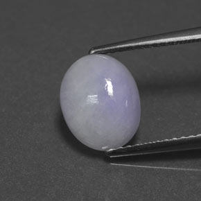 2.55 ct Blue Jadeite Gemstone, Jadeite Gem in Oval Cabochon Shape for Sale.