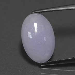 3.51 ct Blue Jadeite Gemstone, Jadeite Gem in Oval Cabochon Shape for Sale.