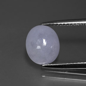 2.76 ct Blue Jadeite Gemstone, Jadeite Gem in Oval Cabochon Shape for Sale.