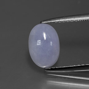 1.35 ct Blue Jadeite Gemstone, Jadeite Gem in Oval Cabochon Shape for Sale.