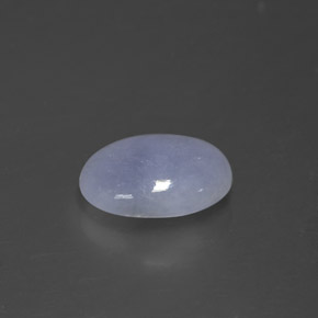 1.35 ct Blue Jadeite Stone, Natural Jadeite in Oval Cabochon Shape for Sale