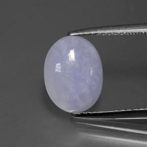 2.25 ct Blue Jadeite Gemstone, Jadeite Gem in Oval Cabochon Shape for Sale.