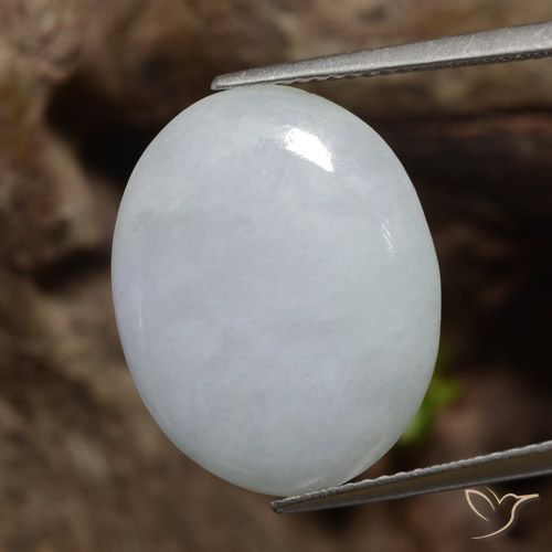 12.74 ct Gray Jadeite, 19.5 x 15.5 mm Oval Cut From Myanmar, Photo A