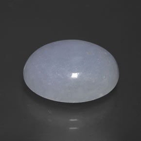 12.87 ct Blue Jadeite Stone, Natural Jadeite in Oval Cabochon Shape for Sale