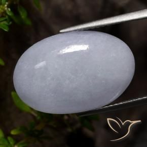 11.54 ct Gray Jadeite Stone, Natural Jadeite in Oval Cabochon Shape for Sale