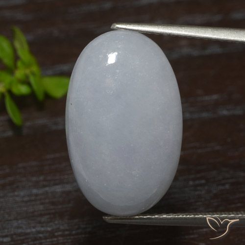 13.83 ct Gray Jadeite, 20 x 12.4 mm Oval Cut From Myanmar, Photo A