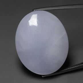 53.76 ct Blue Jadeite Gemstone, Jadeite Gem in Oval Cabochon Shape for Sale.