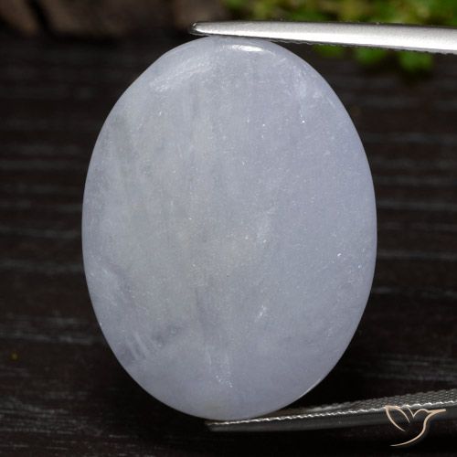 36.6 ct Gray Jadeite, 29.4 x 22.3 mm Oval Cut From Myanmar, Photo A