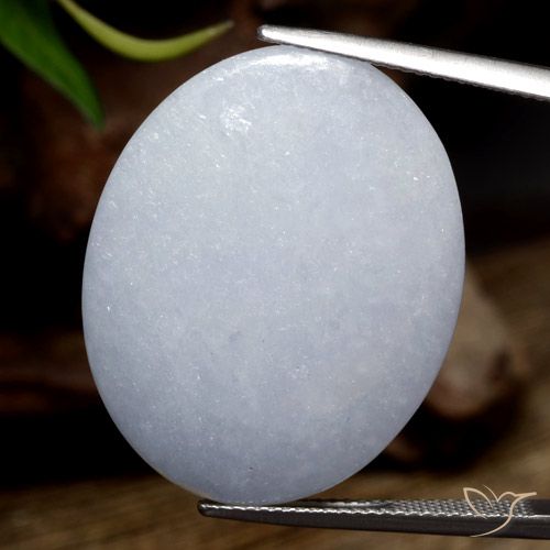 27.6 ct Gray Jadeite, 28.5 x 22.7 mm Oval Cut From Myanmar, Photo A