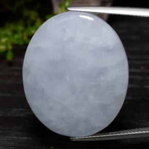 Light Bluish Grey Жадеит Камень - 42.7ct Овал Кабошон (ID: 383613)