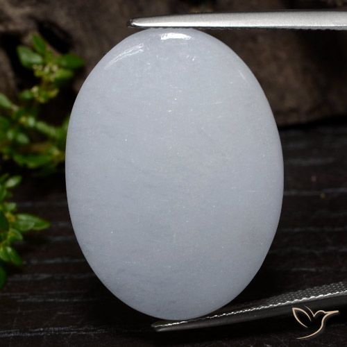 36.82 ct Gray Jadeite, 29.5 x 26.6 mm Oval Cut From Myanmar, Photo A