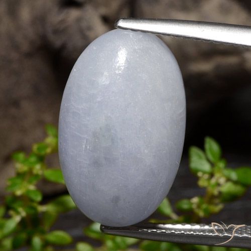 12.71ct Natural Light Grey Jadeite, Oval, Opaque