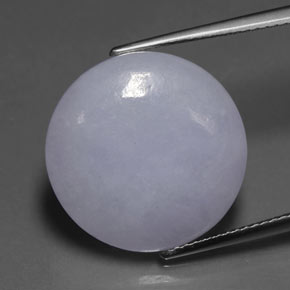 13.72 ct Blue Jadeite Gemstone, Jadeite Gem in Round Cabochon Shape for Sale.