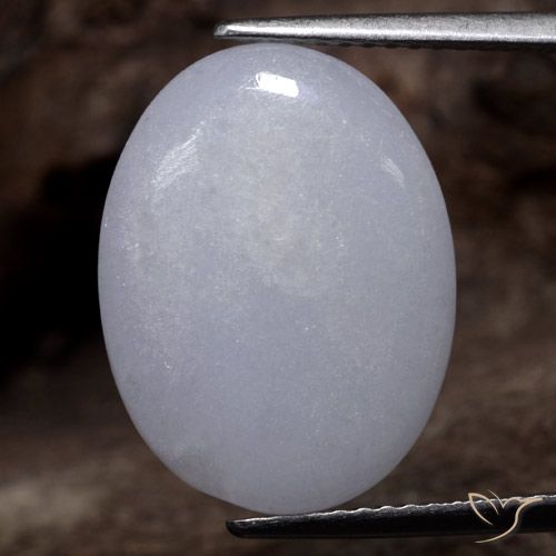 9,68 ct grauer Jadeit, 17,1 x 12,9 mm Ovalschliff aus Myanmar, Photo A