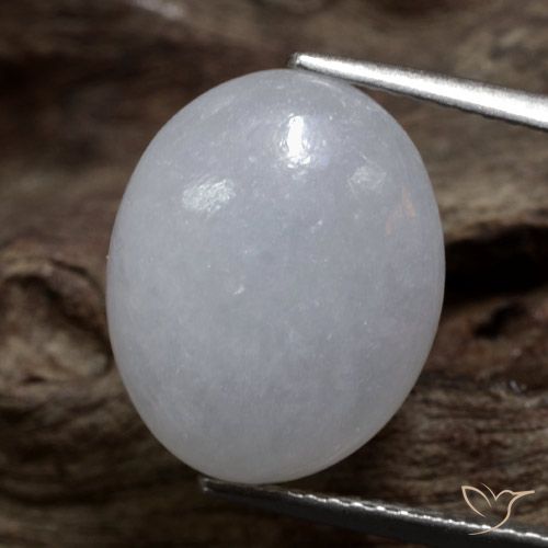 8.74 ct Gray Jadeite, 15.1 x 12.1 mm Oval Cut From Myanmar, Photo A