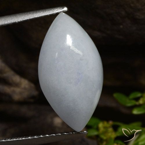 6.9 ct Gray Jadeite, 17.5 x 9.3 mm Marquise Cut From Myanmar, Photo A