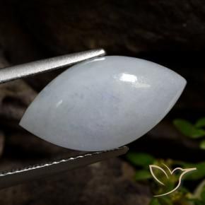 6.90 ct Gray Jadeite Stone, Natural Jadeite in Marquise Cabochon Shape for Sale