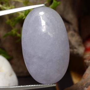 28.17 ct Violet Jadeite Gemstone, Jadeite Gem in Oval Cabochon Shape for Sale.