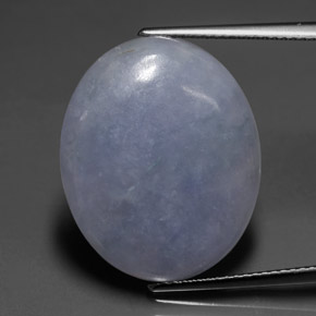 19.74 ct Blue Jadeite Gemstone, Jadeite Gem in Oval Cabochon Shape for Sale.
