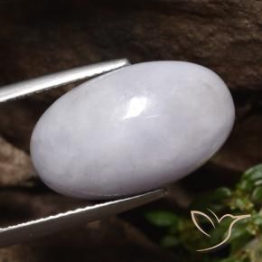 14.38 ct Gray Jadeite Stone, Natural Jadeite in Oval Cabochon Shape for Sale