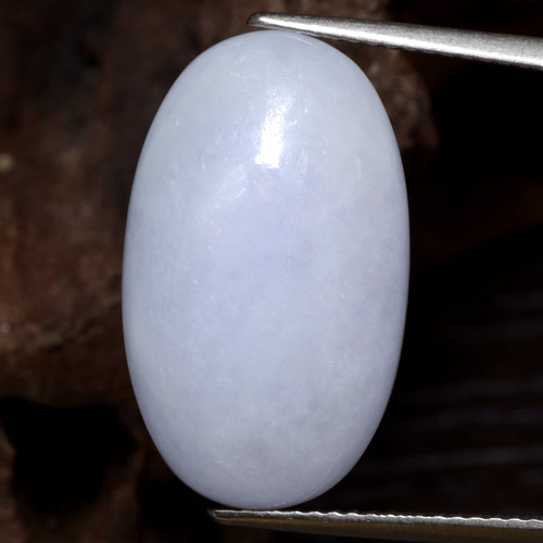 Light Violet Jadeite Gem - 14.3ct Oval Cabochon (ID: 384465)