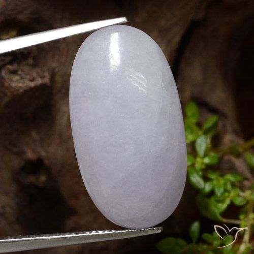 22.77ct Natural Gray Jadeite, Oval, Translucent