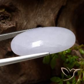 Jadeite Gemstone in 26.3 x 14.3 mm Size for Sale, Jadeite Stone in Gray Color