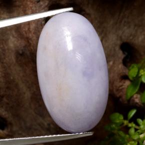 Violeta grisáceo Jadeíta Gema - 25.1ct Cabujón Óvalo (ID: 384476)