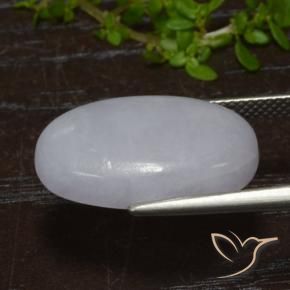 Jadeite Gemstone in 20.1 x 13.1 mm Size for Sale, Jadeite Stone in Gray Color