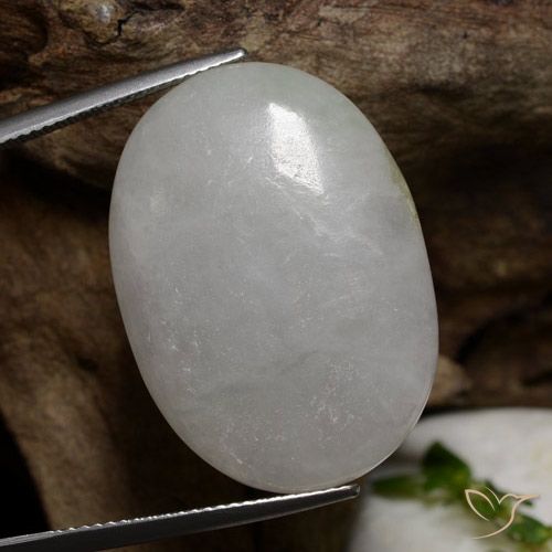 38.19 ct Gray Jadeite, 28.7 x 20.5 mm Oval Cut From Myanmar, Photo A