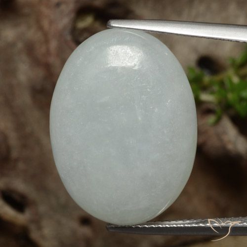 24.9 ct Gray Jadeite, 22.9 x 17 mm Oval Cut From Myanmar, Photo A