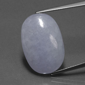 17.68 ct Blue Jadeite Gemstone, Jadeite Gem in Oval Cabochon Shape for Sale.